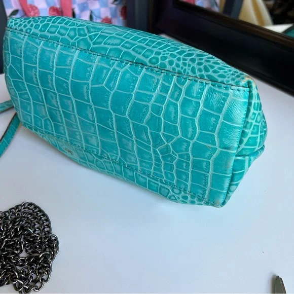 Patricia Nash Laureana Leather Kiss-lock Hand/Crossbody Bag With Chain P823311 - Picture 7 of 16